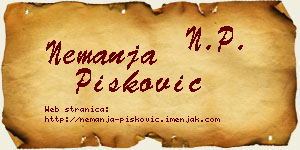 Nemanja Pisković vizit kartica